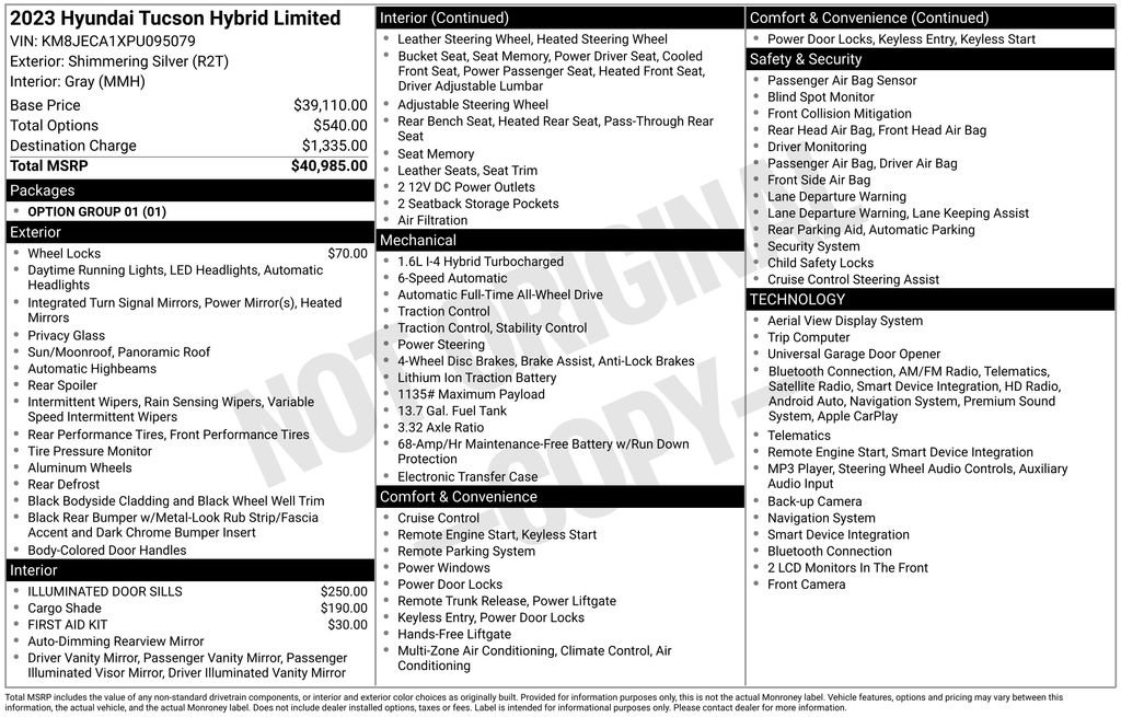 Used 2023 Hyundai Tucson Limited AWD/4WD image 10