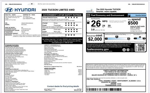 Used 2025 Hyundai Tucson Limited AWD/4WD image 27
