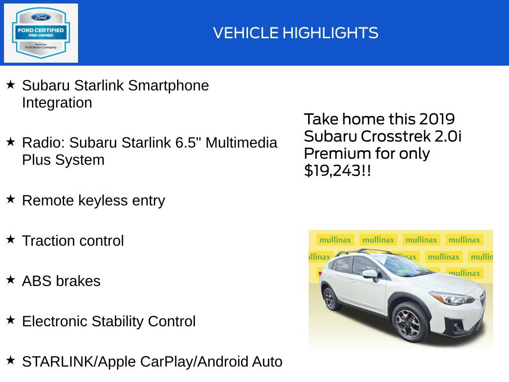 Used 2019 Subaru Crosstrek 2.0i Premium AWD/4WD image 18