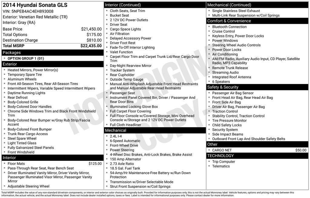 Used 2014 Hyundai Sonata GLS image 28