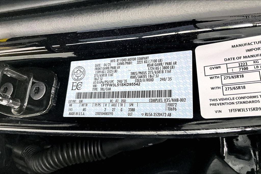 Used 2025 Ford F150 XLT w/ Equipment Group 301A Standard AWD/4WD image 18