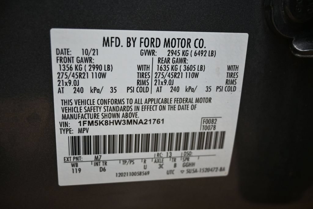 Used 2021 Ford Explorer Platinum w/ Premium Technology Package AWD/4WD image 42