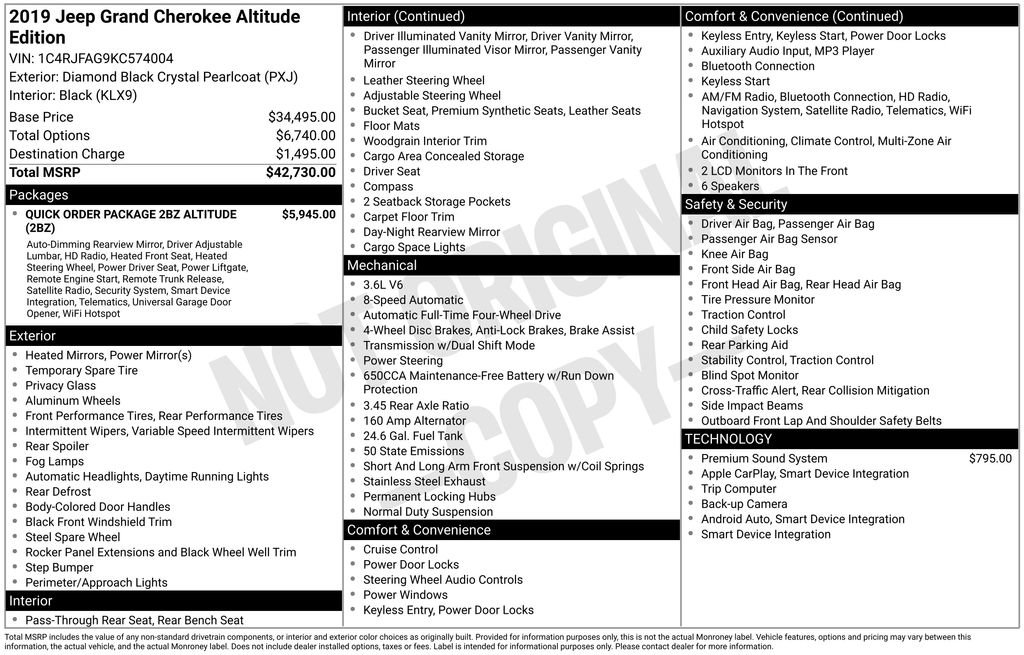 Used 2019 Jeep Grand Cherokee Altitude image 7