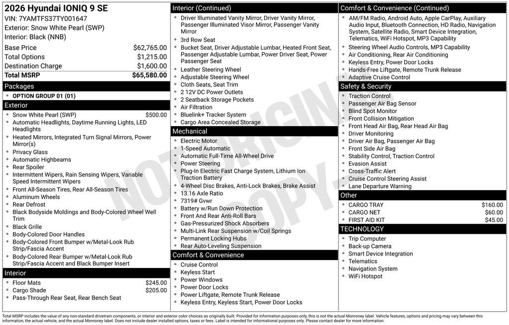 New 2026 Hyundai Ioniq 9 SE image 3