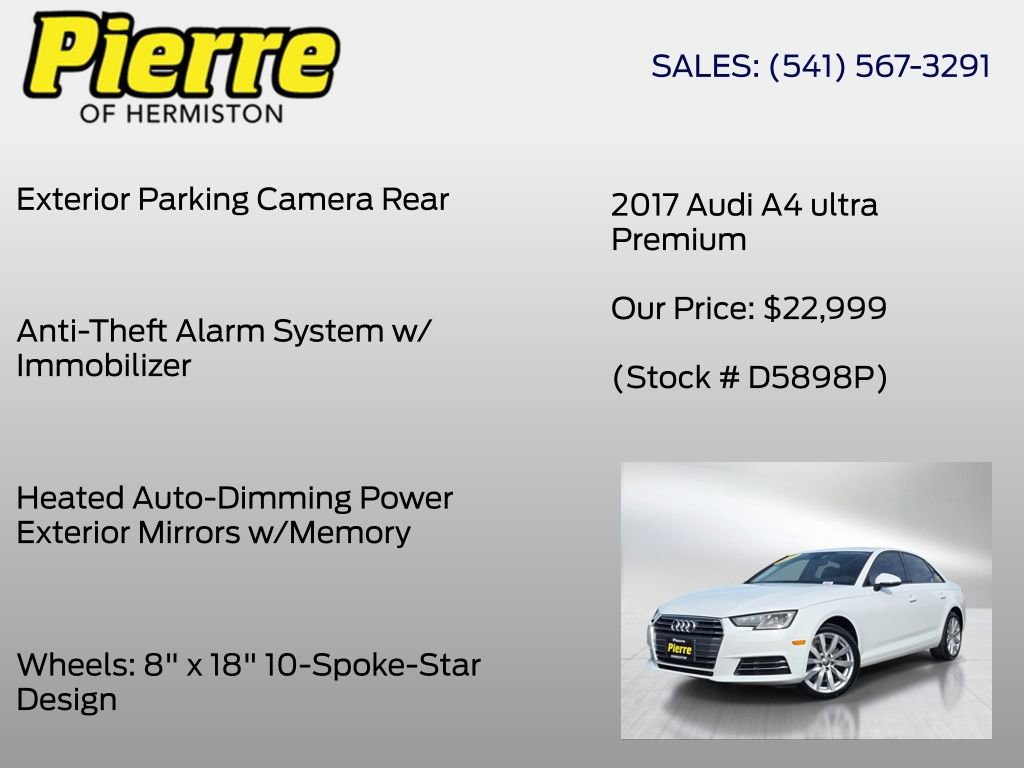 Used 2017 Audi A4 2.0T Ultra Premium w/ Convenience Package FWD image 18