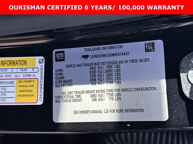 Certified 2021 Chevrolet Tahoe LT image 30