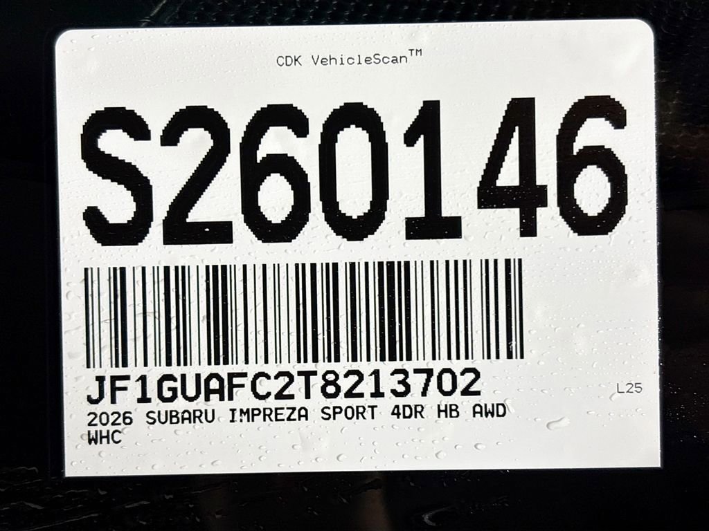 New 2026 Subaru Impreza 2.0i Sport image 26