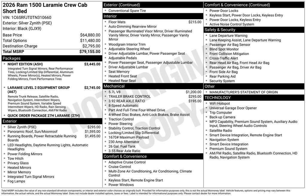 Used 2026 RAM 1500 Laramie w/ Night Edition AWD/4WD image 27