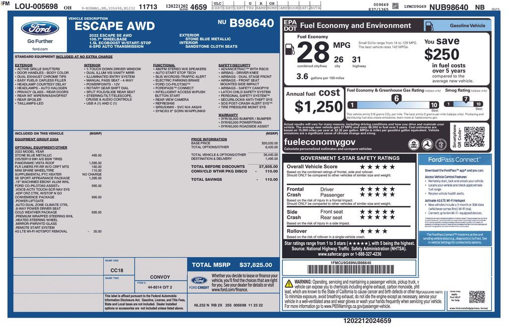 Certified 2022 Ford Escape SE w/ SE Sport Appearance Package image 25