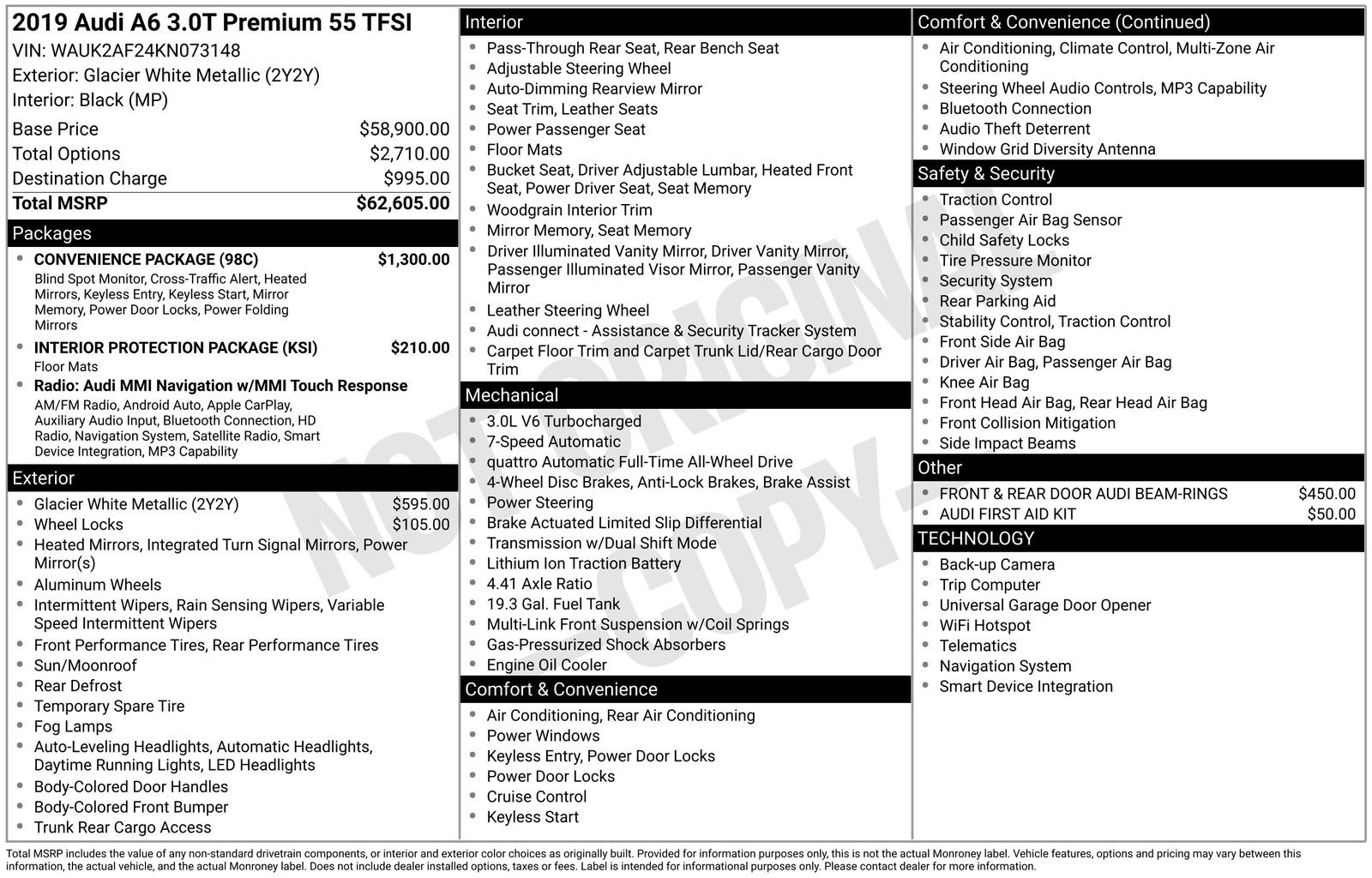 Used 2019 Audi A6 3.0T Premium w/ Convenience Package image 40