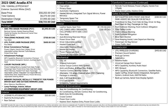 Used 2023 GMC Acadia AT4 w/ GMC Pro Grade Package AWD/4WD image 22