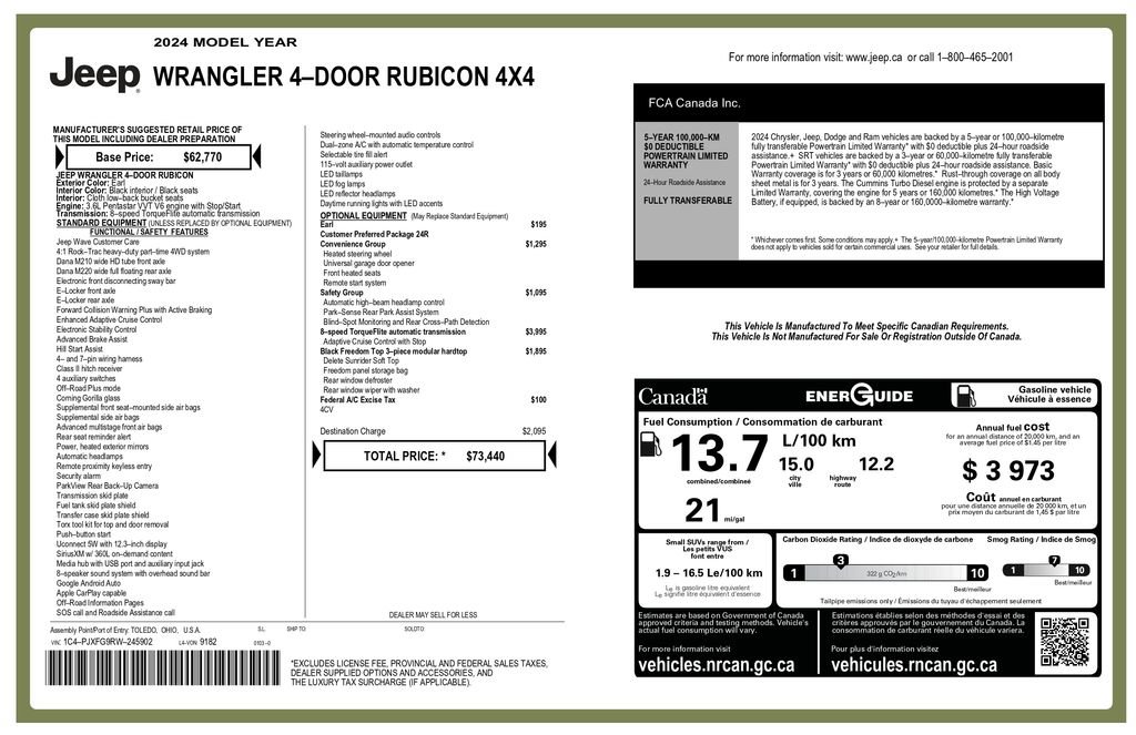 Used 2024 Jeep Wrangler Unlimited Rubicon w/ Convenience Group image 3