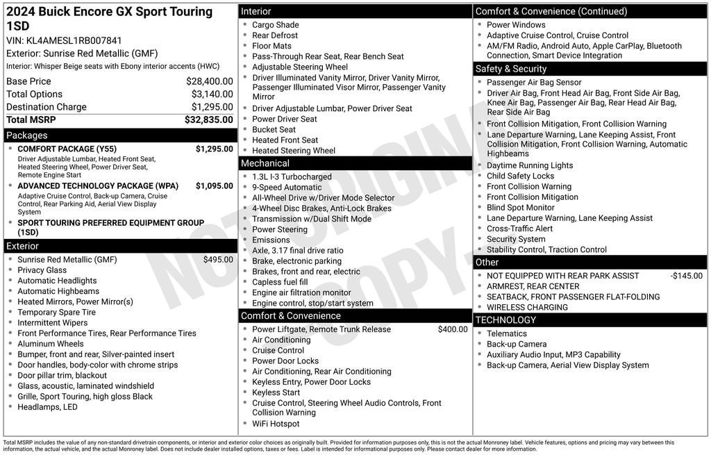 Certified 2024 Buick Encore GX Sport Touring w/ Comfort Package AWD/4WD image 11
