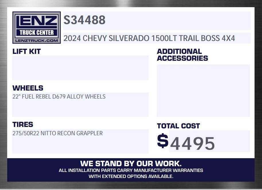 Used 2024 Chevrolet Silverado 1500 LT Trail Boss image 2