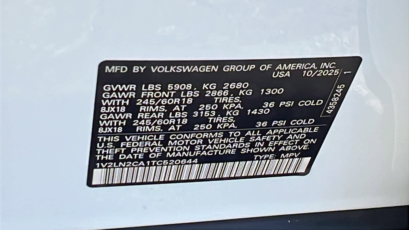 New 2026 Volkswagen Atlas SE image 30