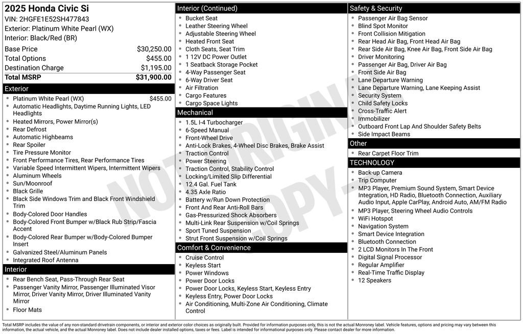 Used 2025 Honda Civic Si image 5