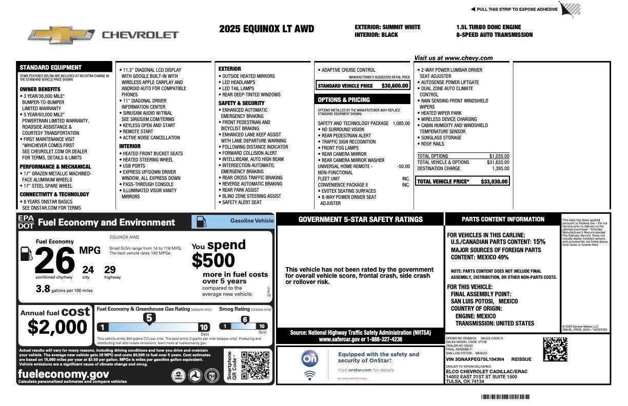 Used 2025 Chevrolet Equinox LT w/ Convenience Package II image 46