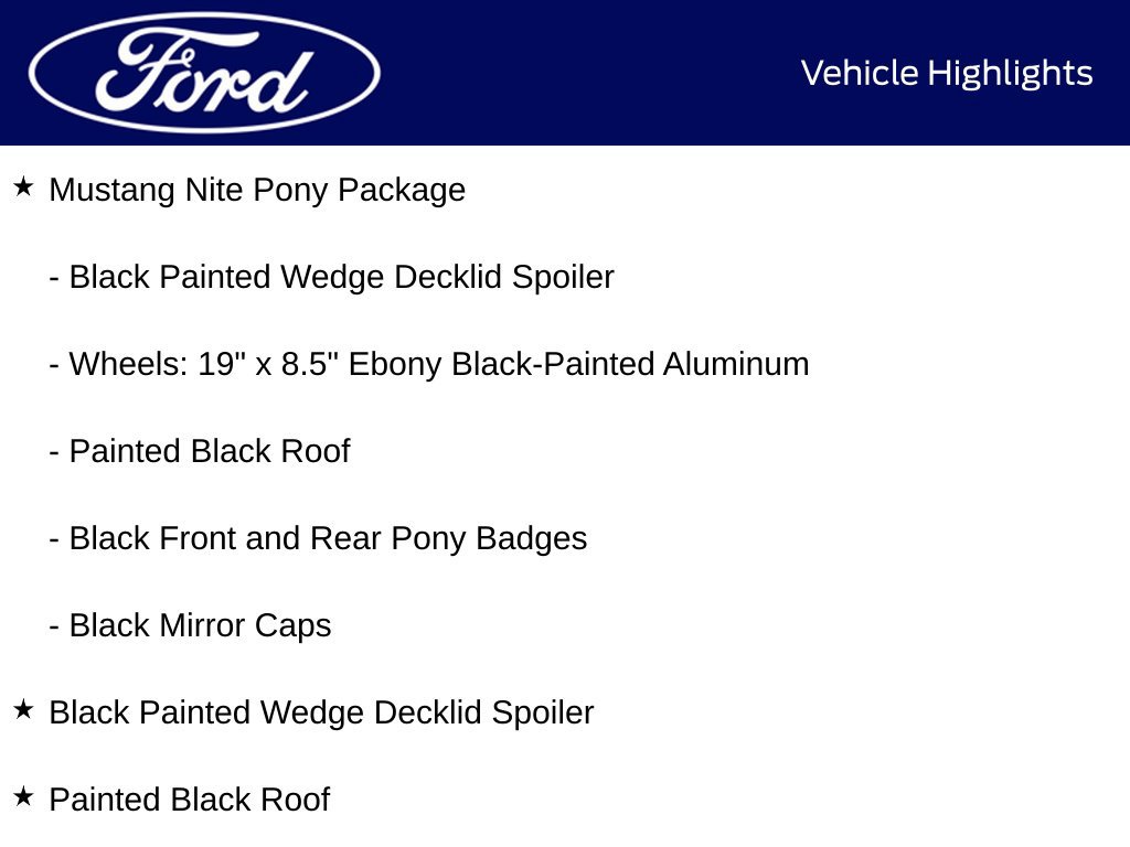 New 2026 Ford Mustang Coupe w/ Mustang Nite Pony Package RWD image 5