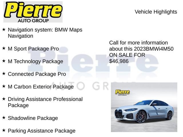 Used 2023 BMW i4 M50 w/ M Carbon Exterior Package AWD/4WD image 7