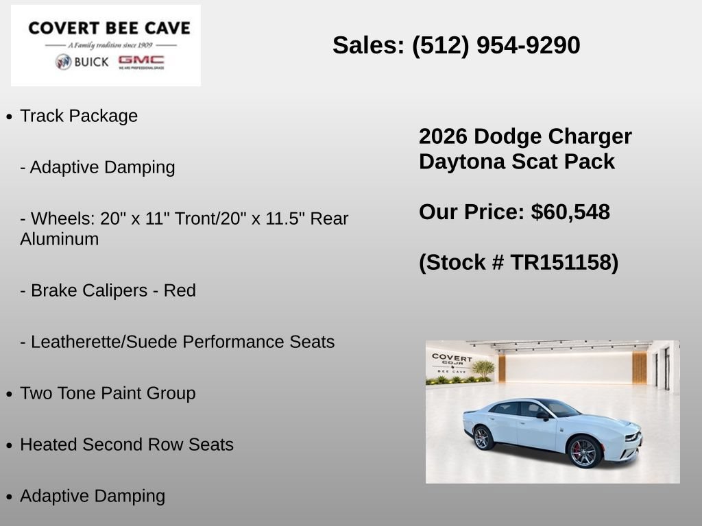 New 2026 Dodge Charger Daytona Scat Pack w/ Track Package AWD/4WD image 15