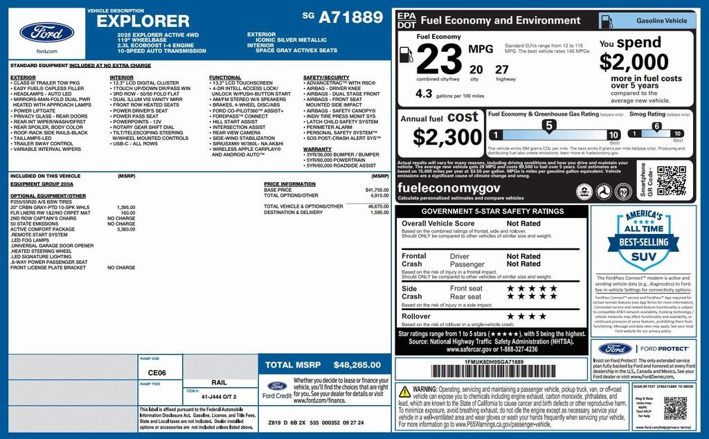 New 2025 Ford Explorer Active w/ Active Comfort Package image 2