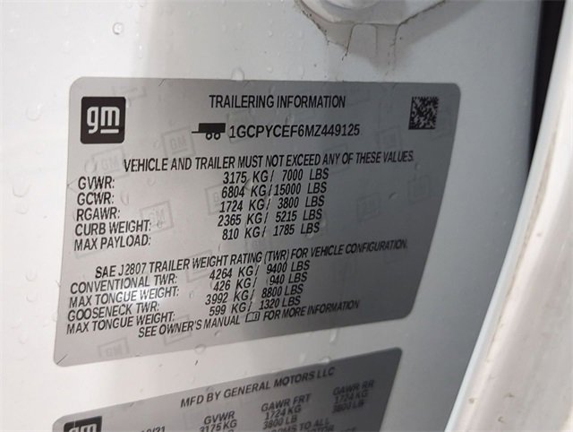 Certified 2021 Chevrolet Silverado 1500 Custom Trail Boss image 29