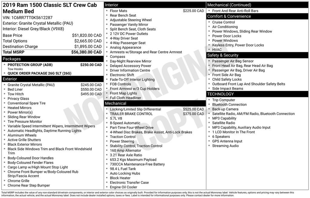 Used 2019 RAM 1500 Classic SLT w/ Protection Group AWD/4WD image 6