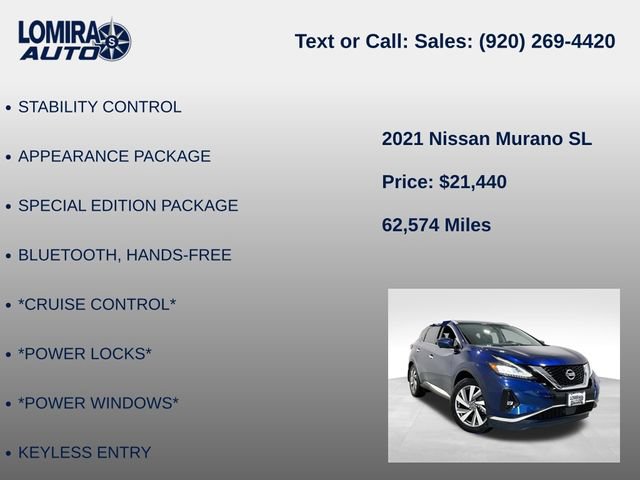 Used 2021 Nissan Murano SL AWD/4WD image 8