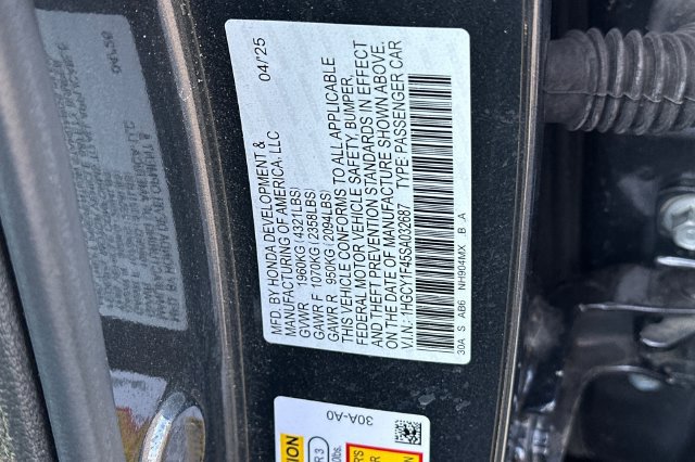 Certified 2025 Honda Accord SE image 33