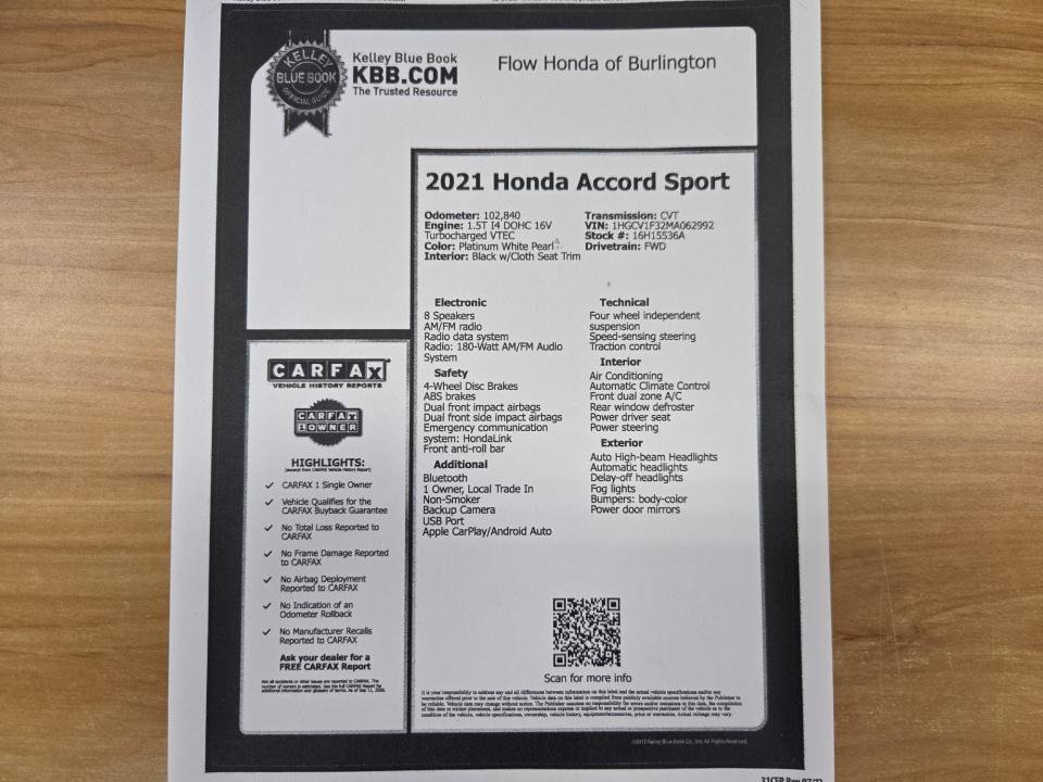 Used 2021 Honda Accord Sport image 37