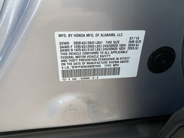 Certified 2019 Honda Pilot Touring image 38