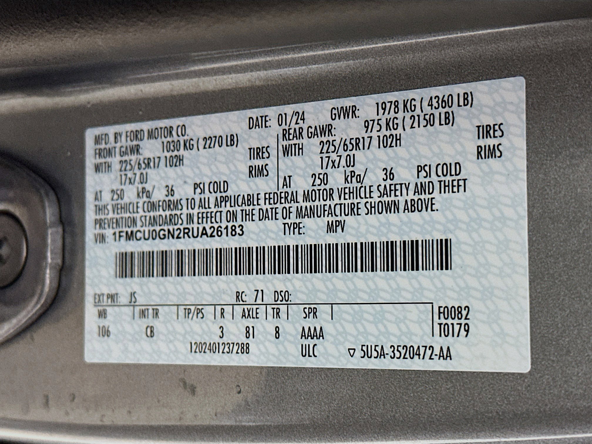 Used 2024 Ford Escape Active w/ Cold Weather Package image 12