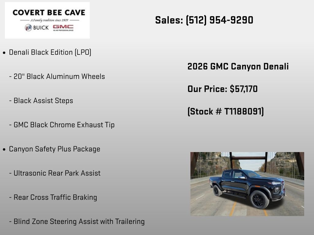 New 2026 GMC Canyon Denali w/ LPO, Denali Black Edition AWD/4WD image 36