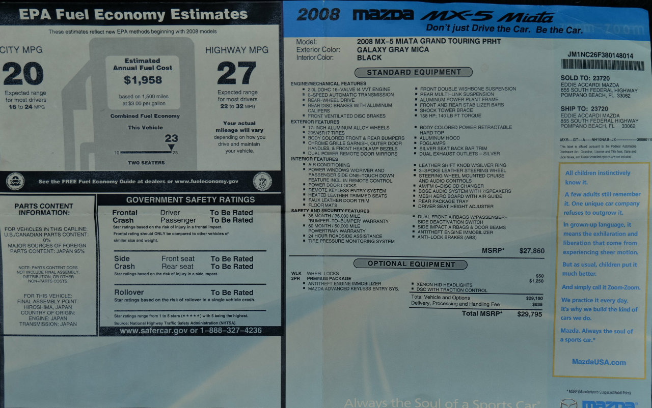 Used 2008 MAZDA MX-5 Miata Grand Touring w/ Premium Pkg image 29