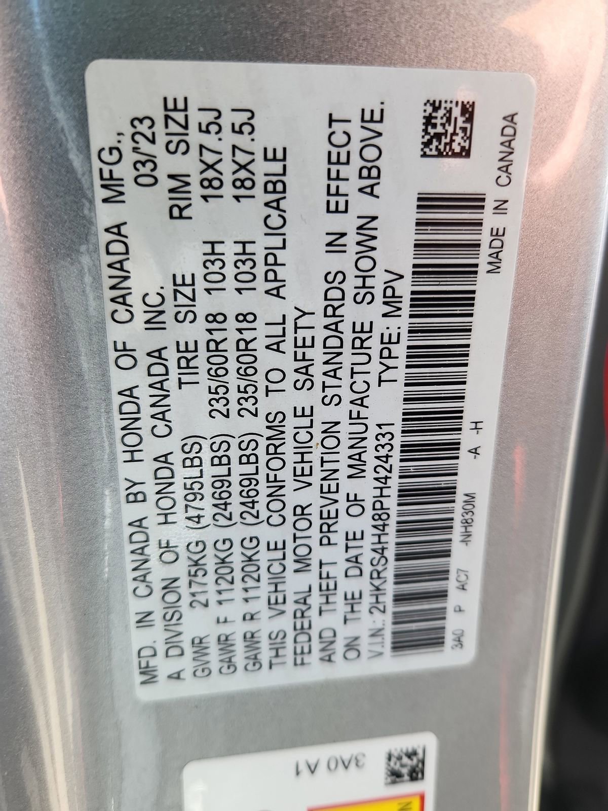 Certified 2023 Honda CR-V EX image 18