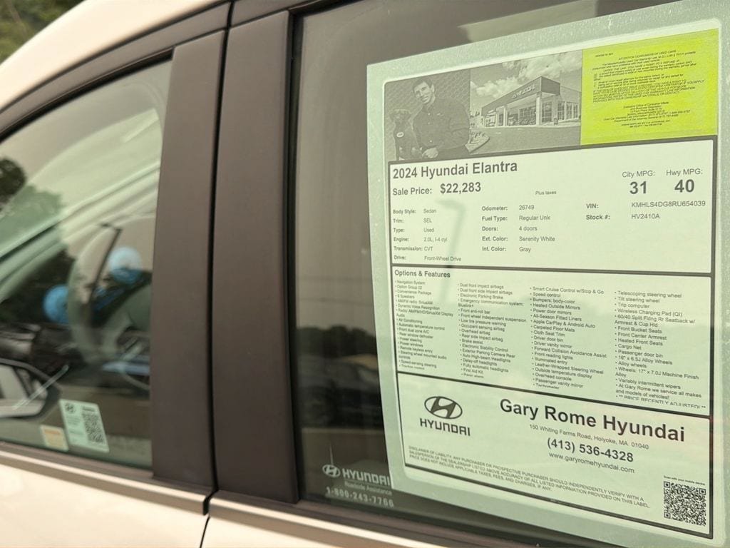 Certified 2024 Hyundai Elantra SEL w/ Convenience Package FWD image 29