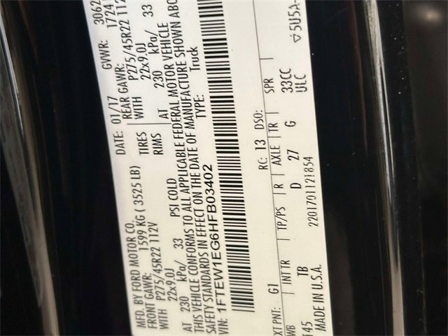 Used 2017 Ford F150 Limited w/ Trailer Tow Package image 21