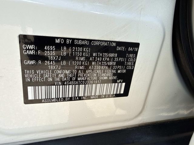 Used 2018 Subaru Outback 2.5i Touring image 30