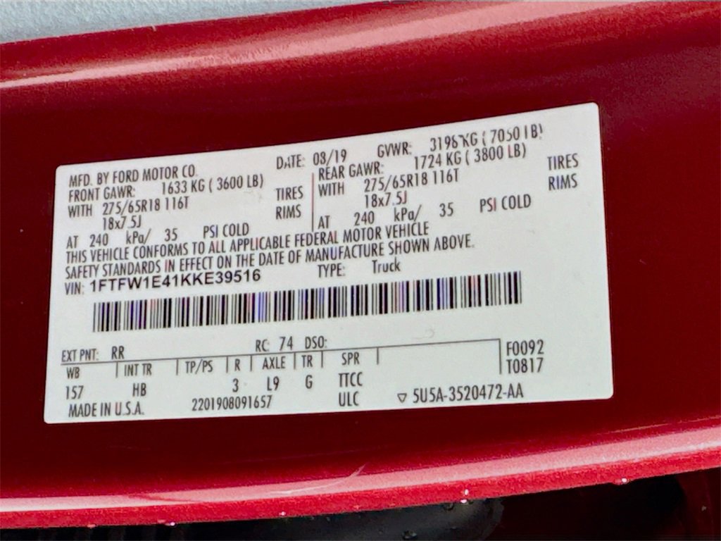 Used 2019 Ford F150 Lariat w/ Equipment Group 502A Luxury image 56