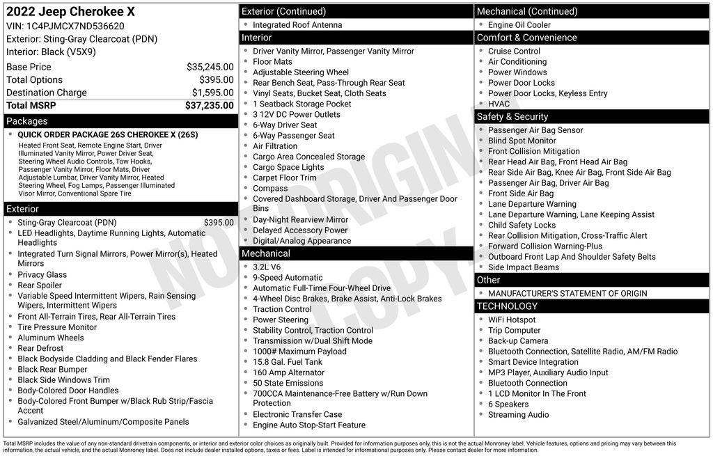 Certified 2022 Jeep Cherokee Latitude AWD/4WD image 45
