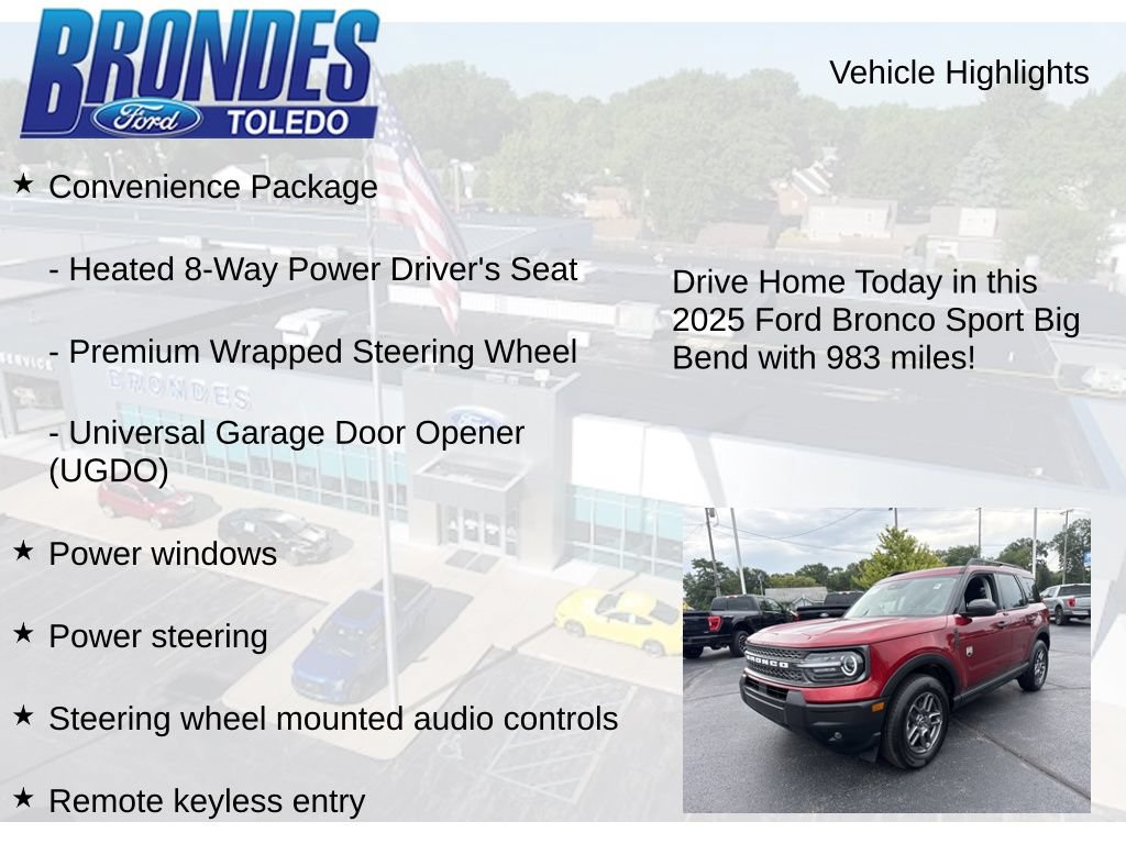 Used 2025 Ford Bronco Sport Big Bend w/ Convenience Package AWD/4WD image 12