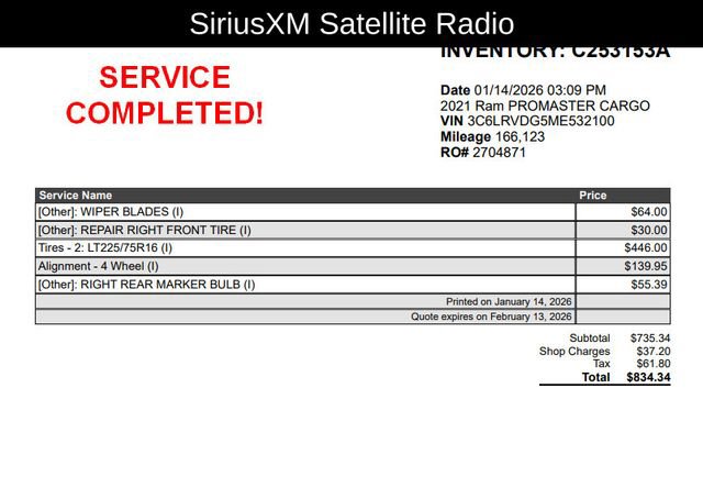 Used 2021 RAM ProMaster 2500 w/ Delivery Package 1 image 8