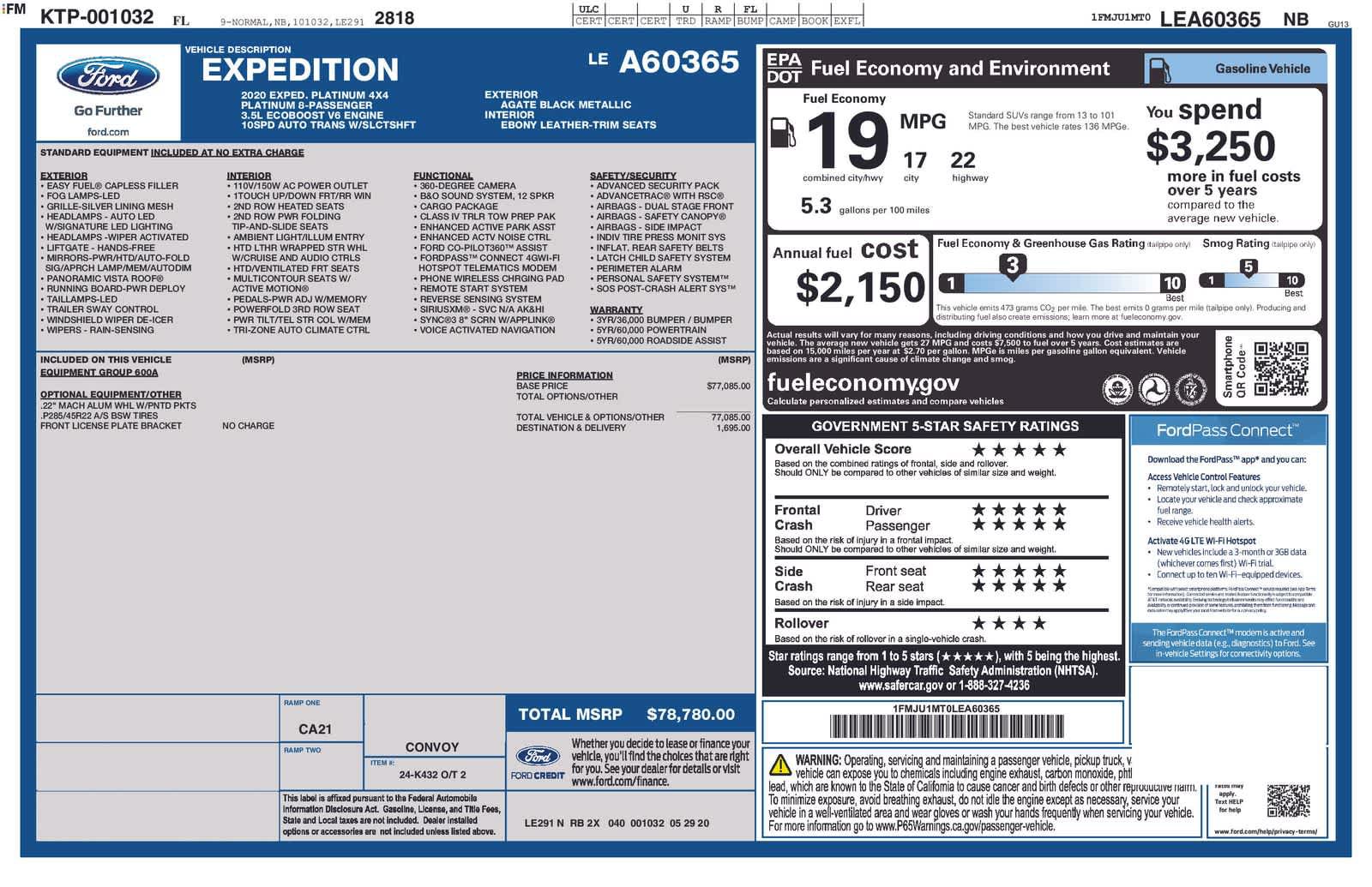 Used 2020 Ford Expedition Platinum AWD/4WD image 38