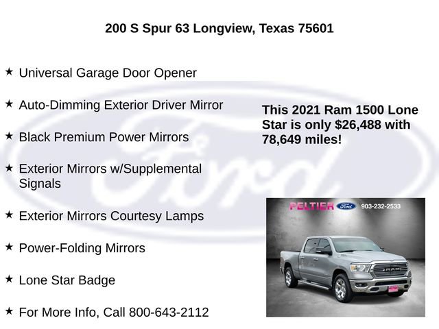Used 2021 RAM 1500 Lone Star image 30