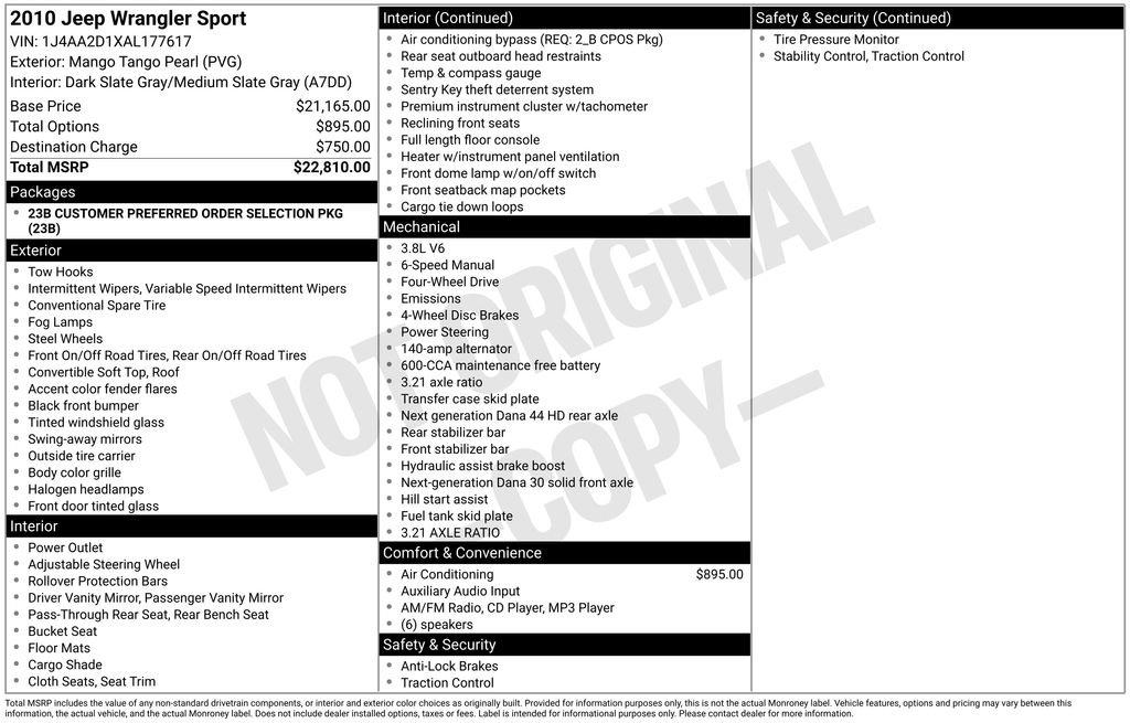 Used 2010 Jeep Wrangler Sport image 21