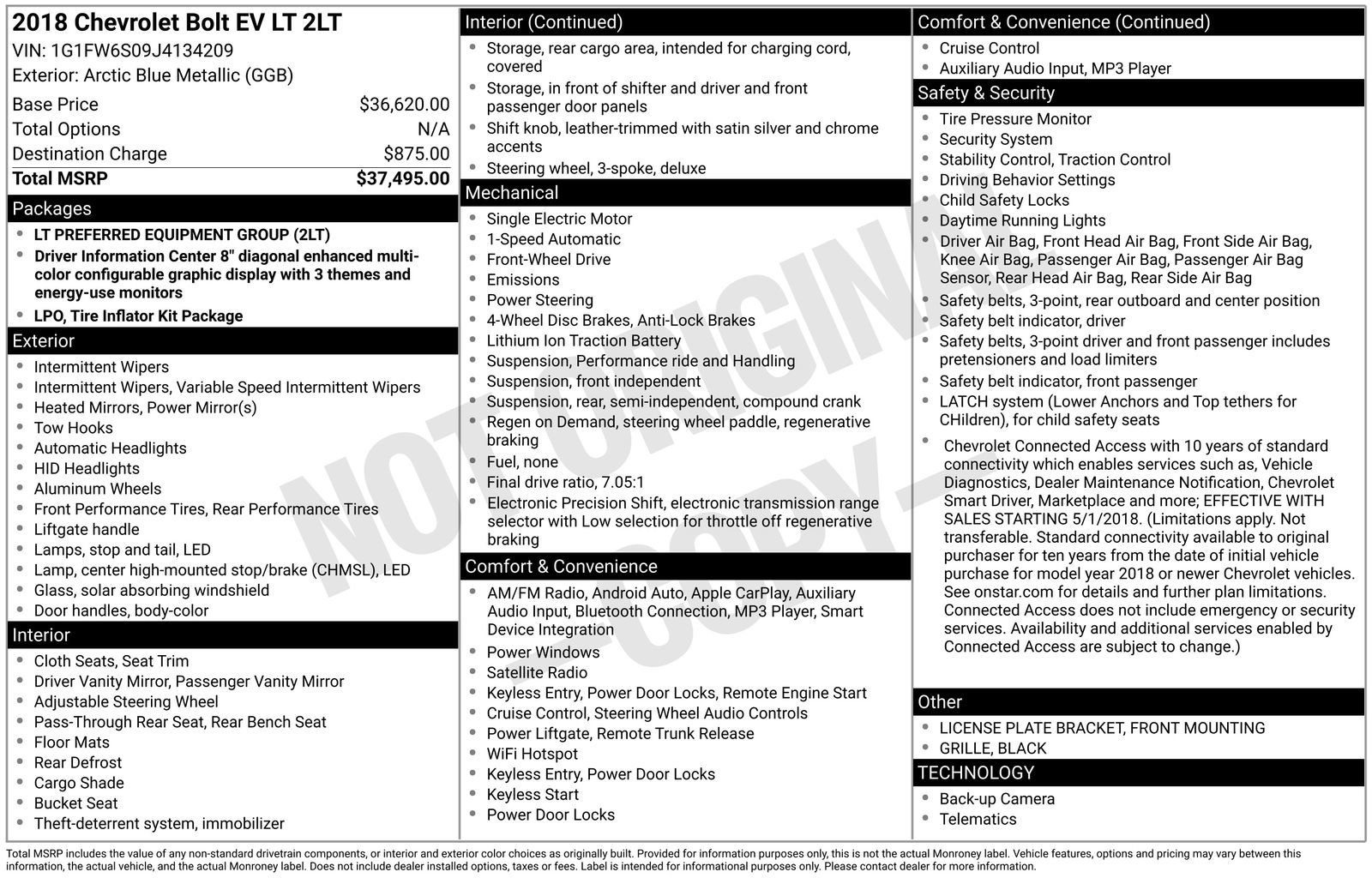 Used 2018 Chevrolet Bolt LT FWD image 3