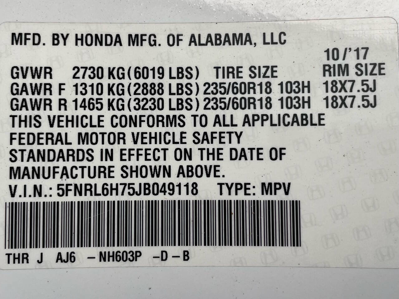 Used 2018 Honda Odyssey EX-L image 35