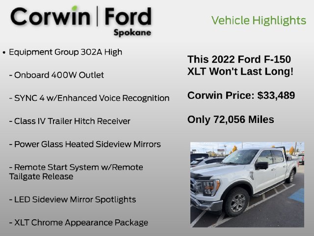 Used 2022 Ford F150 XLT w/ Equipment Group 302A High AWD/4WD image 6