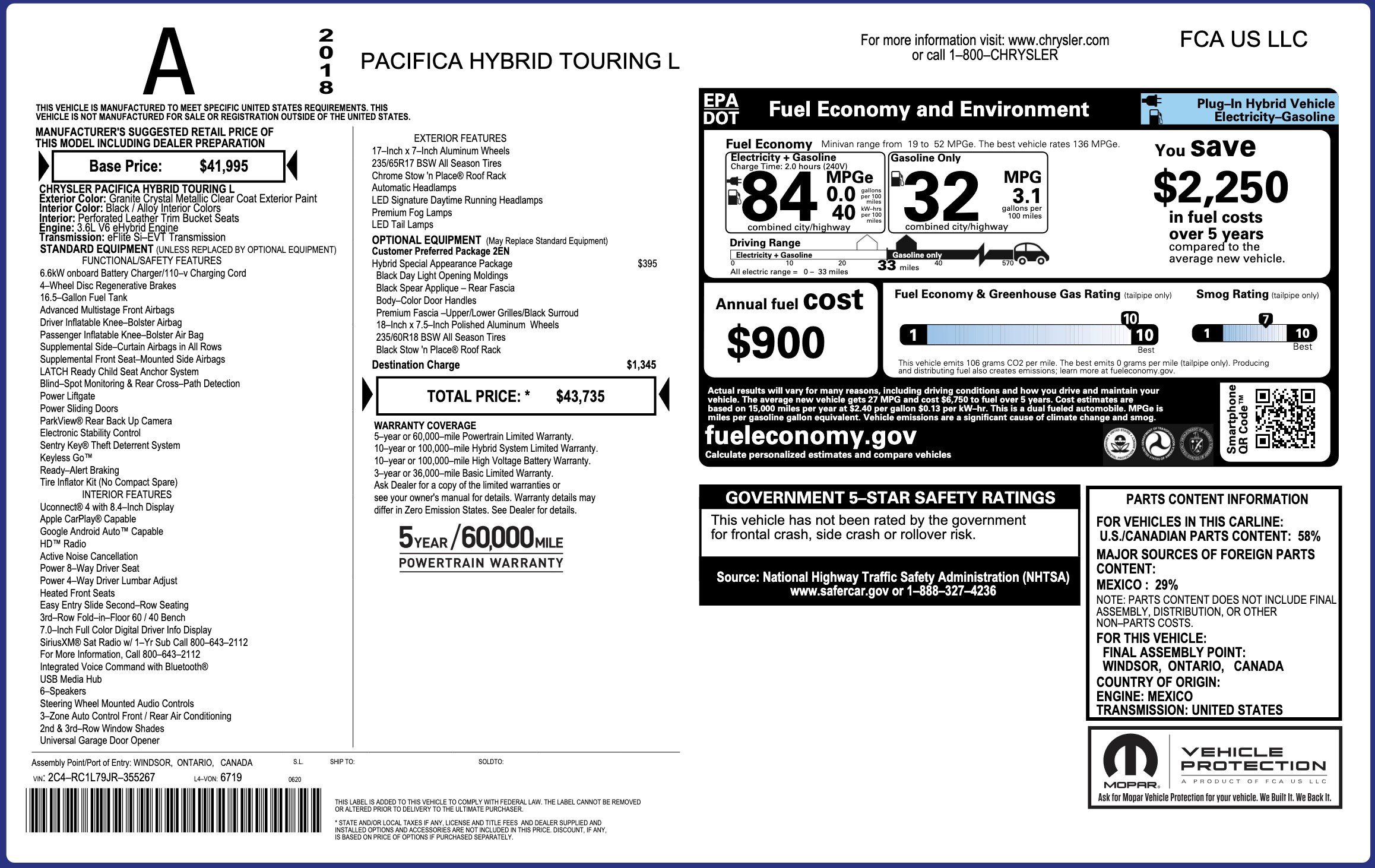 Used 2018 Chrysler Pacifica Touring-L image 4