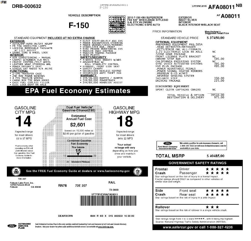 Used 2010 Ford F150 FX4 AWD/4WD image 13